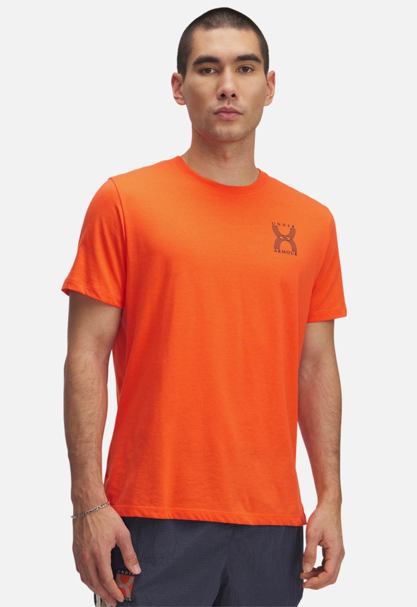 Under Armour - UA Run 96 Short Sleeve - Fire & Downpour Gray