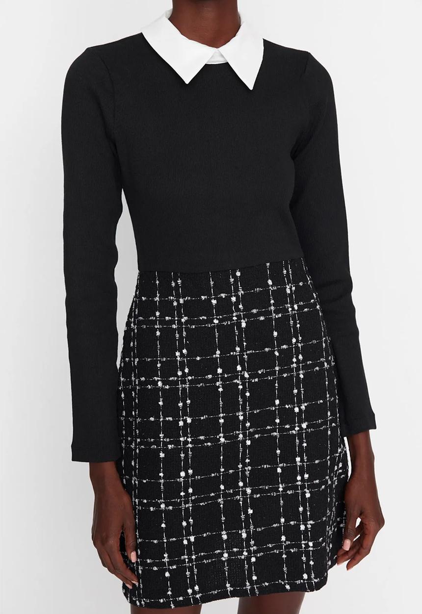 turtleneck dress black Vhari Recycled Knit Sleeveless Mini Style:Dress A ARCHIVE-REVIVAL An Amazing Fran Fine