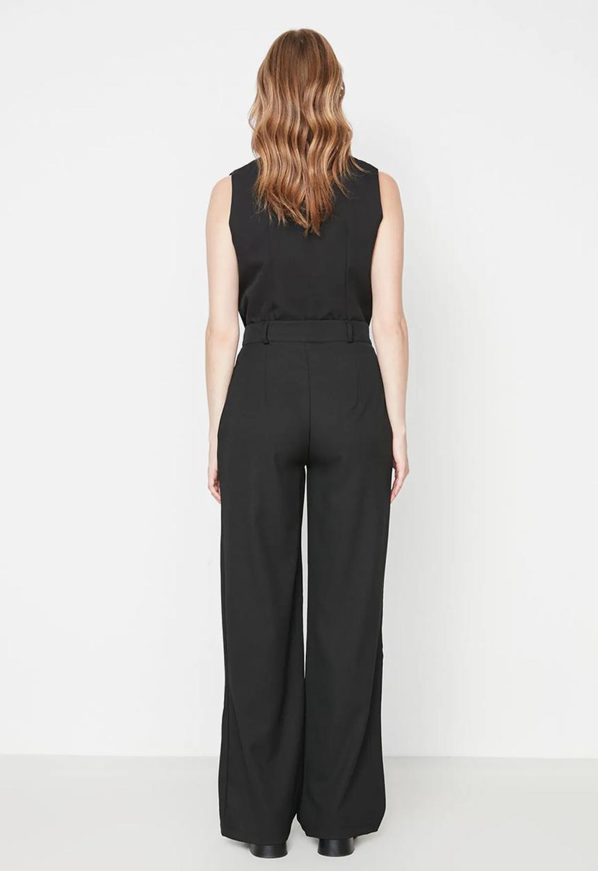 Trendyol - Wide Leg Woven Trousers - black