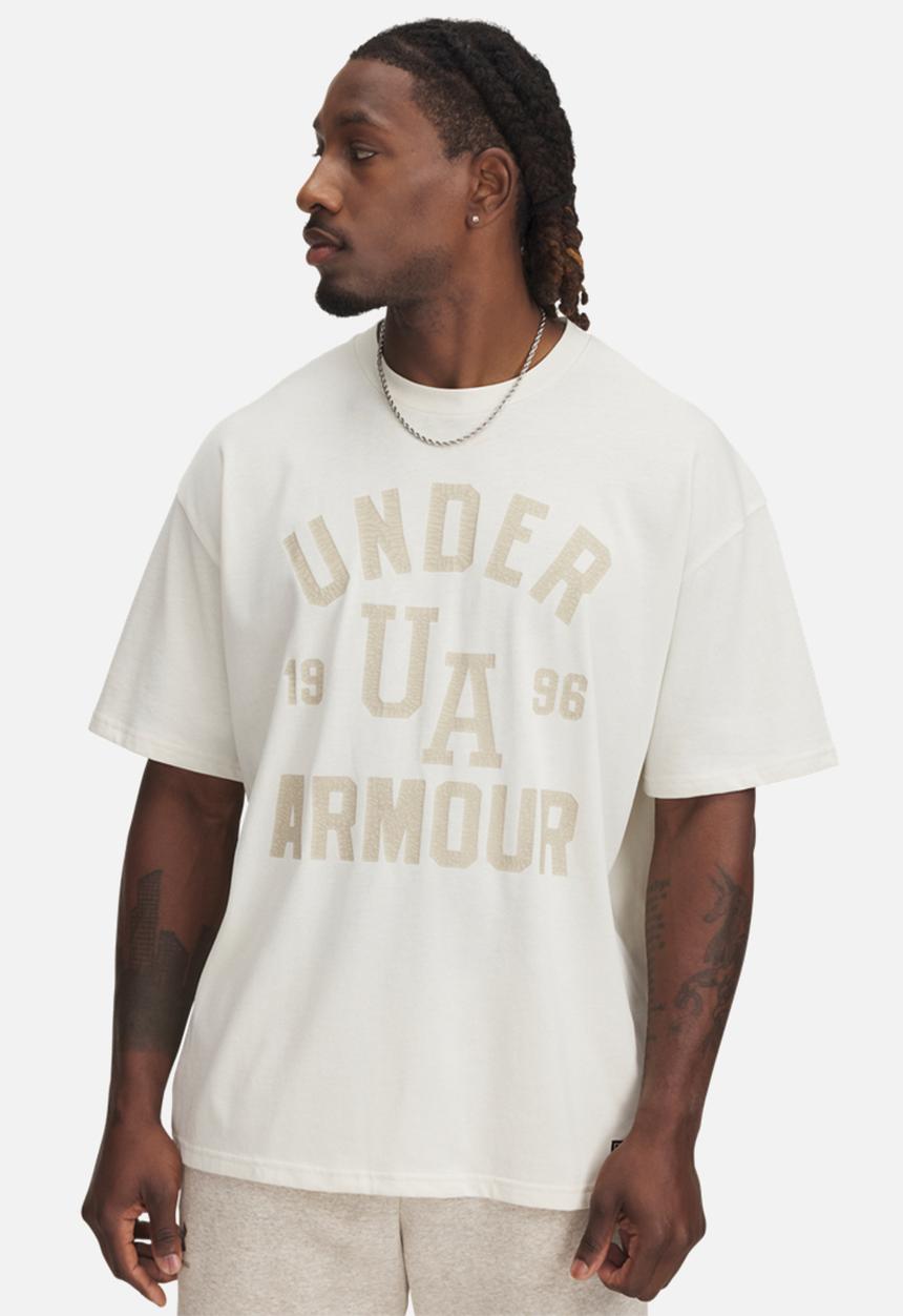 Under Armour - UA Heavyweight Varsity Oversized Short Sleeve Tee - Stone & City Khaki