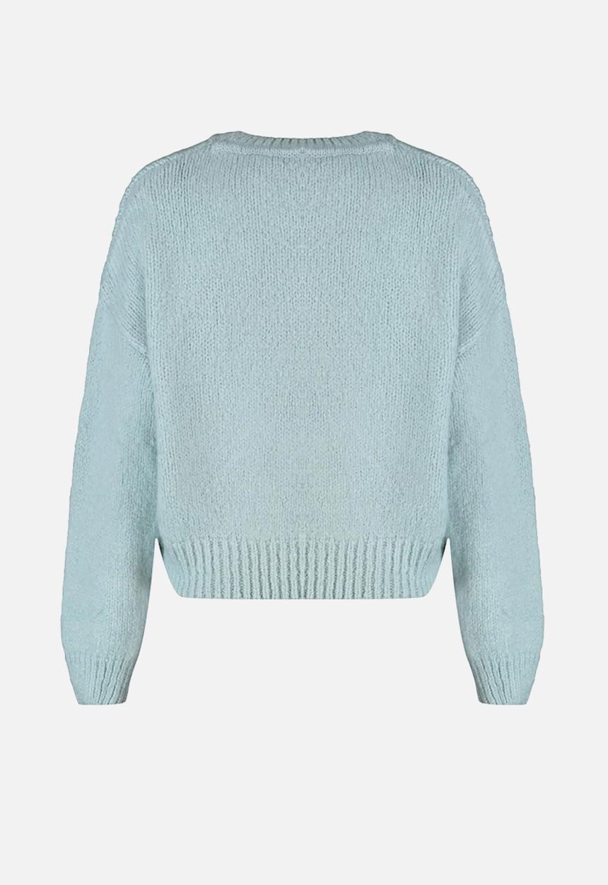 Trendyol - Wide fit soft textured knitwear sweater - mint 
