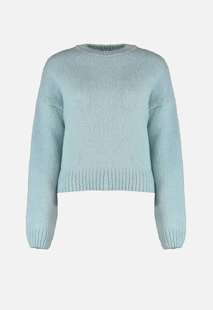 Trendyol - Wide fit soft textured knitwear sweater - mint 