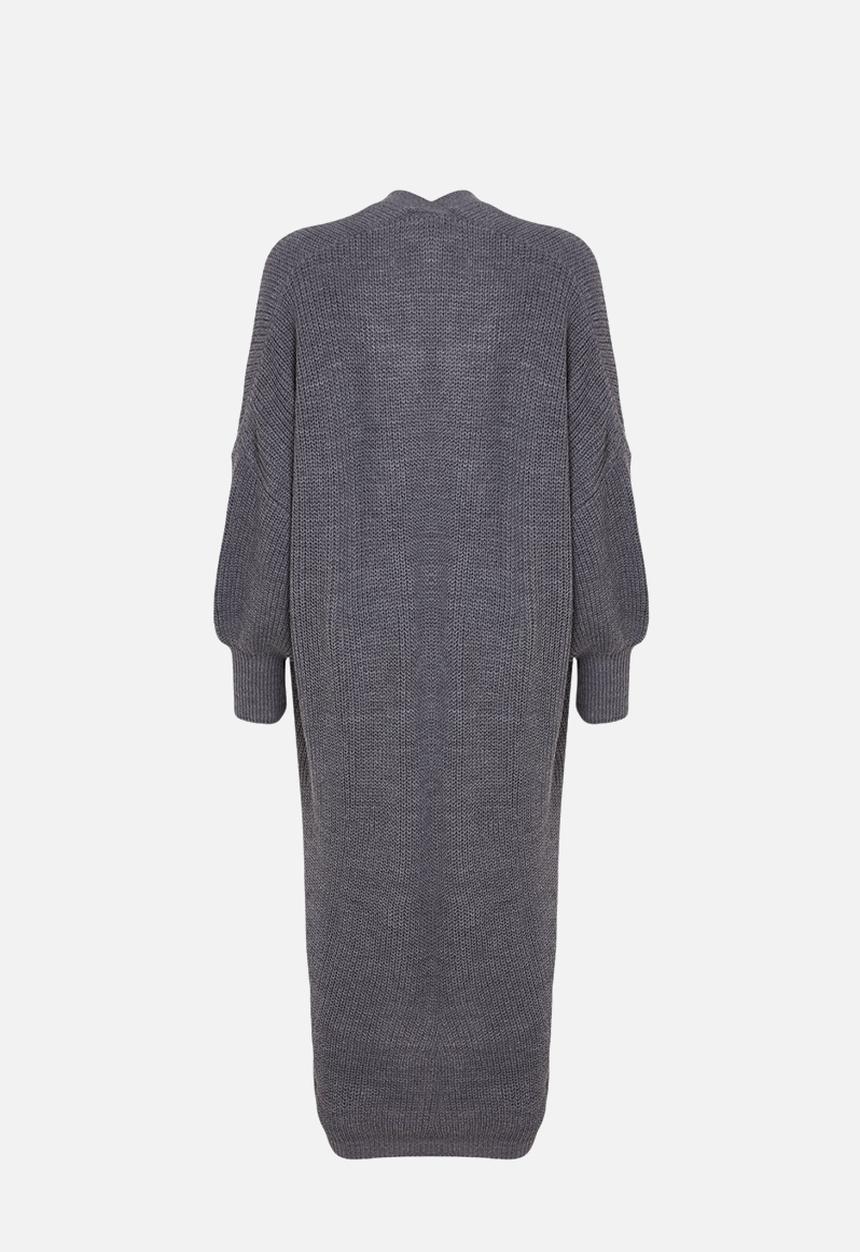 Trendyol - Anthracite maxi basic knitwear cardigan