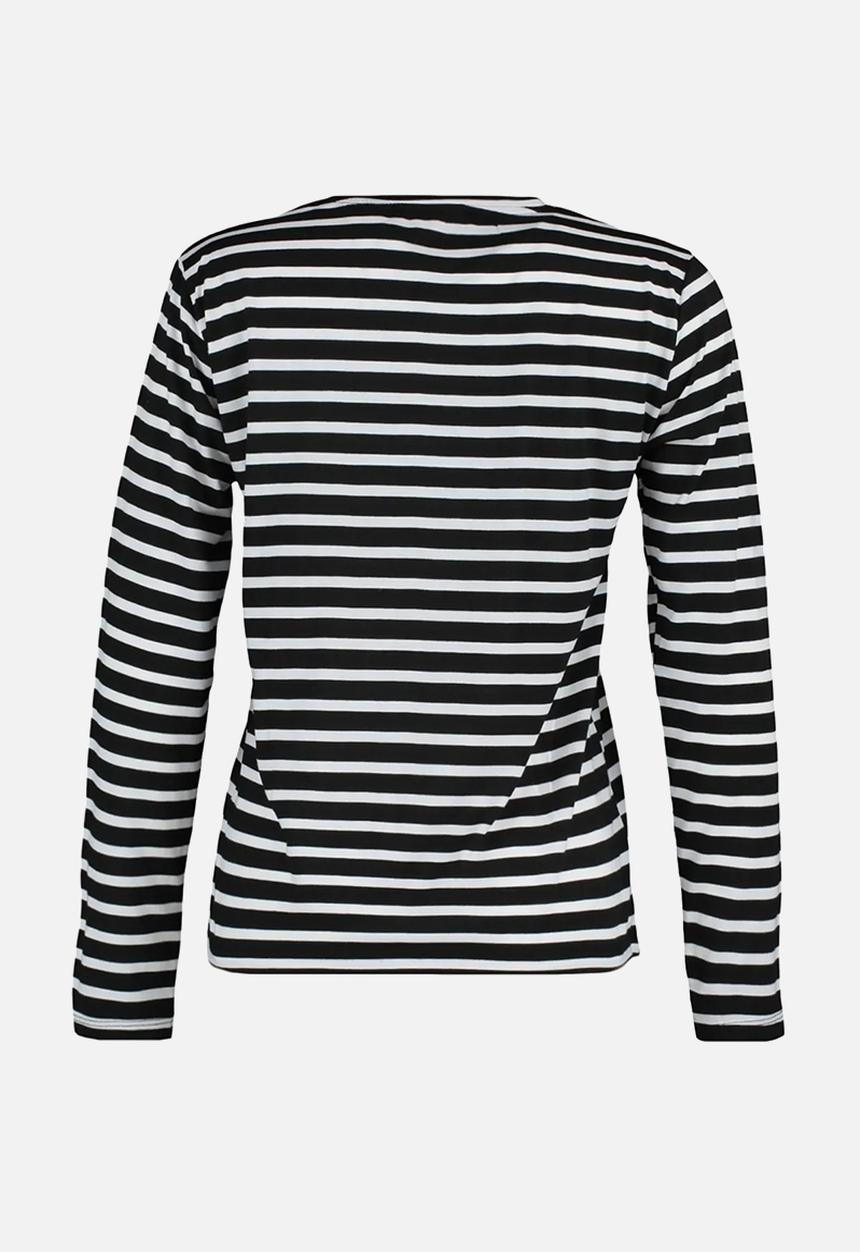 Trendyol - Striped crew neck Knitted t-shirt - black 
