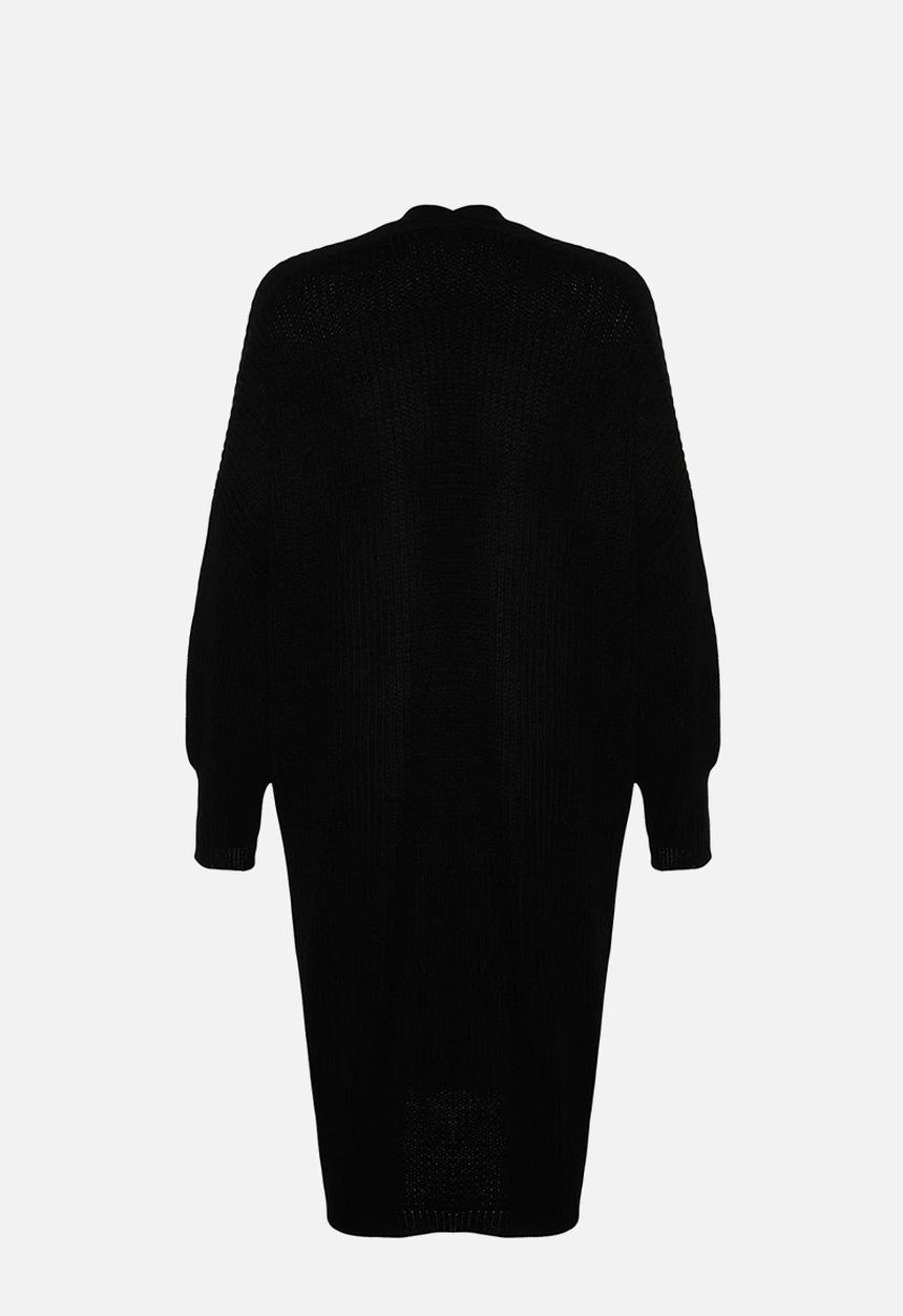 Trendyol - Black maxi basic knitwear cardigan