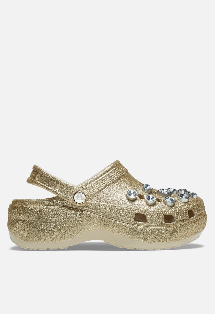Crocs - Cls Platform Glitter Emb Clg W - Gold