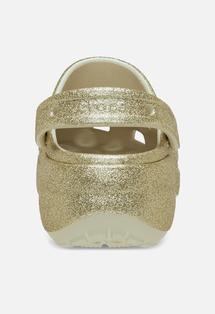 Crocs - Cls Platform Glitter Emb Clg W - Gold