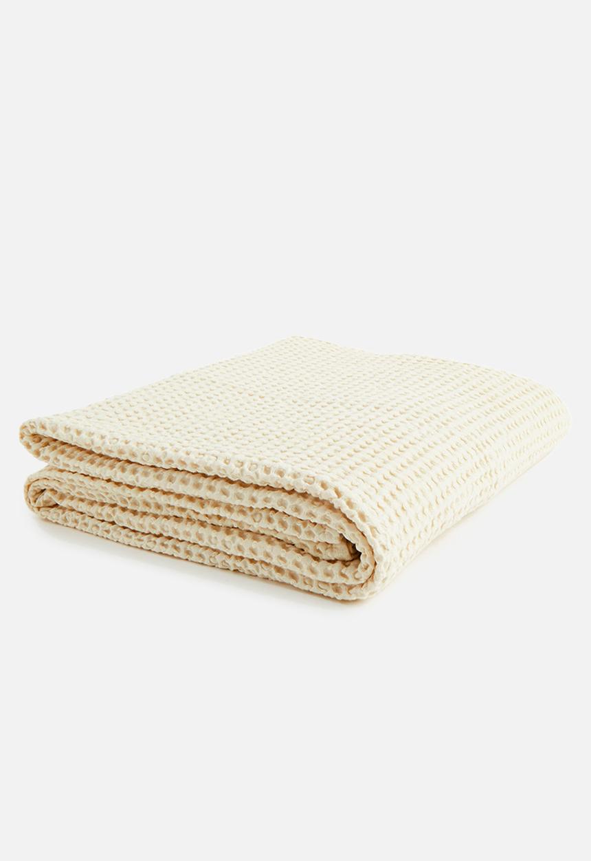 Sixth Floor - Cotton Waffle Stone Washed Throw - Natural