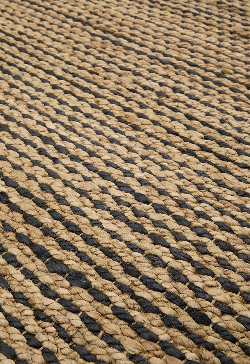 Sixth Floor - Handwoven Jute Rug - Natural / Charcoal