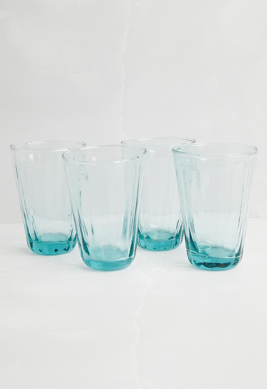 Excellent Houseware - Peri tumbler glass set of 4 - Clear