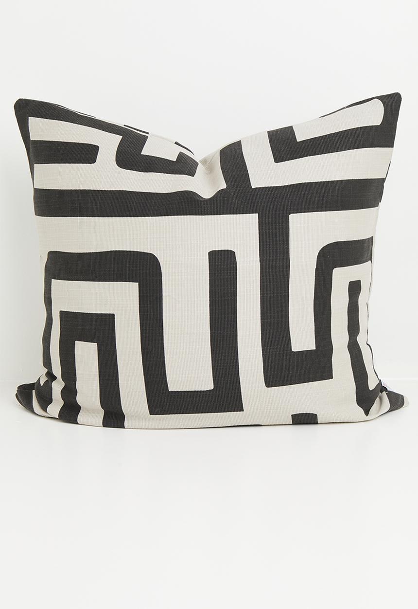 Sixth Floor - Auroville cushion cover - black & grey