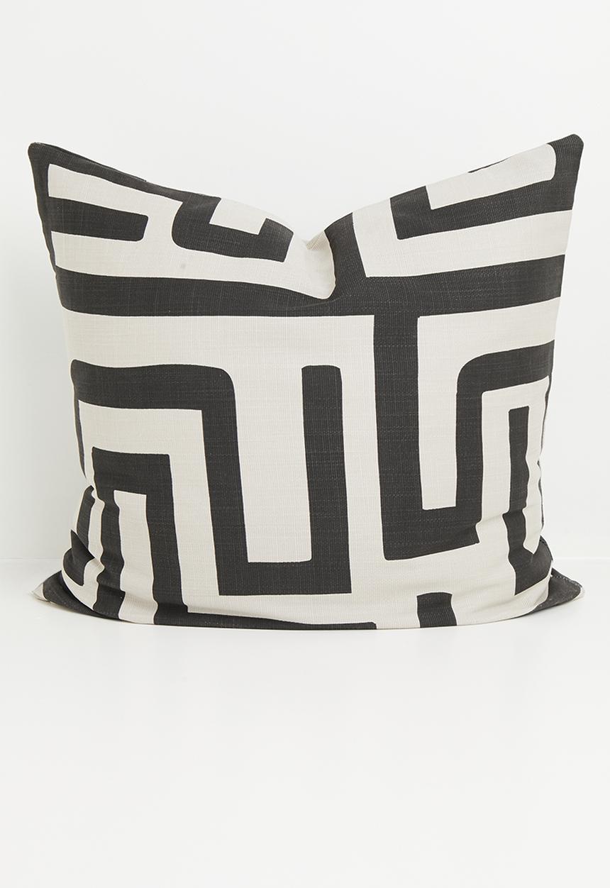 Sixth Floor - Auroville cushion cover - black & grey