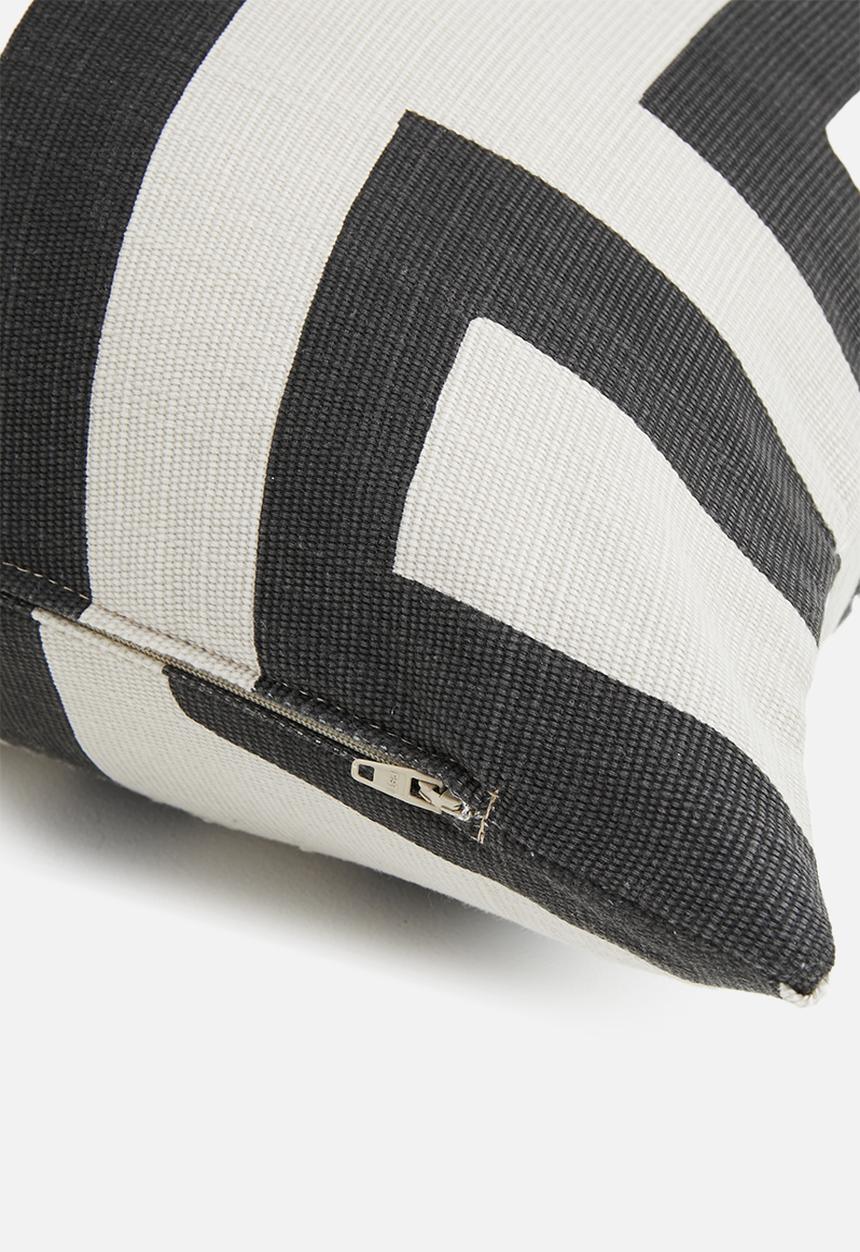 Sixth Floor - Auroville cushion cover - black & grey