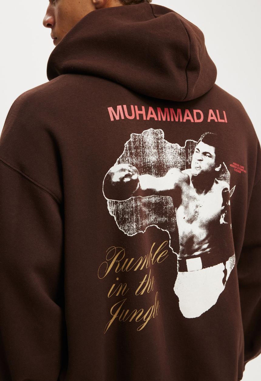 Ali box fit hoodie - lcn ali dark oak/ ali rumble