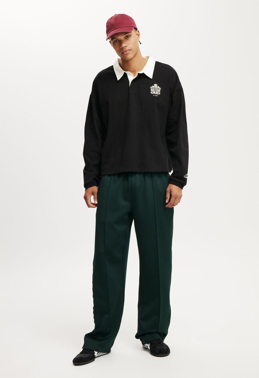 Cotton On - Box fit rugby long sleeve - black/ldn