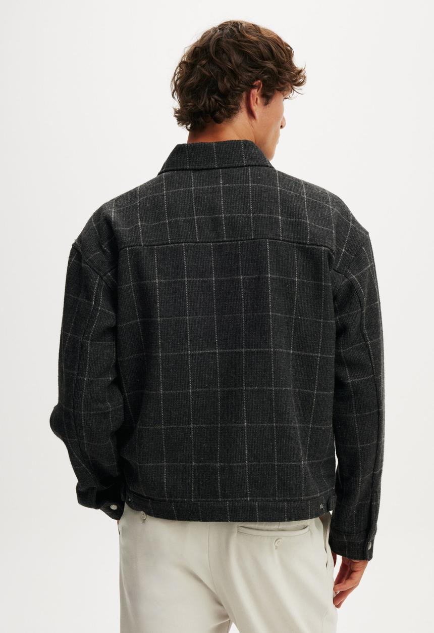 Cotton On - Harrington jacket - charcoal check