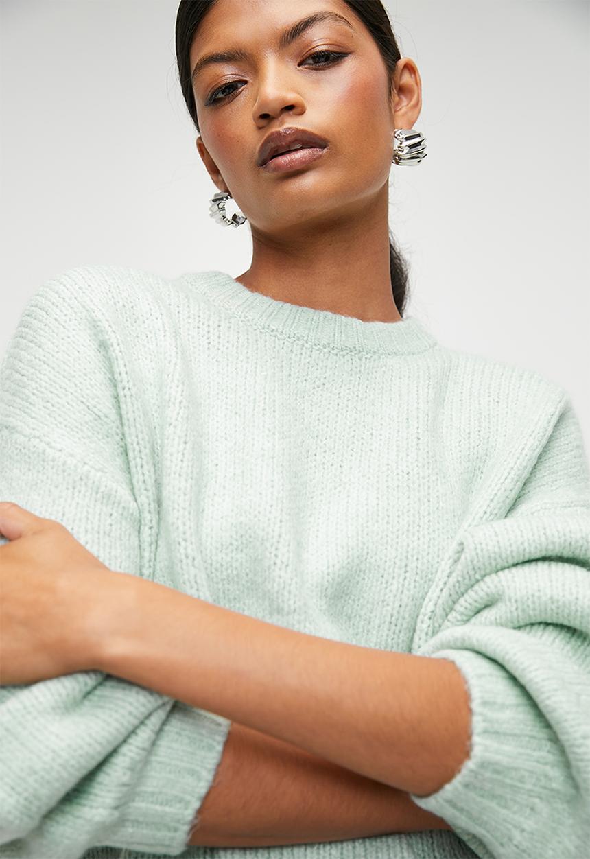 Cotton On - Luxe Crew Pullover - Meadow Mist