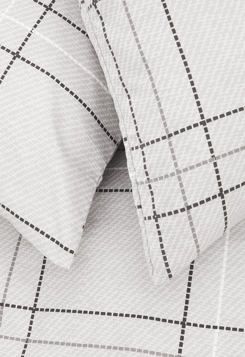 Sixth Floor - Dashed Check Super Soft Duvet Set - Grey