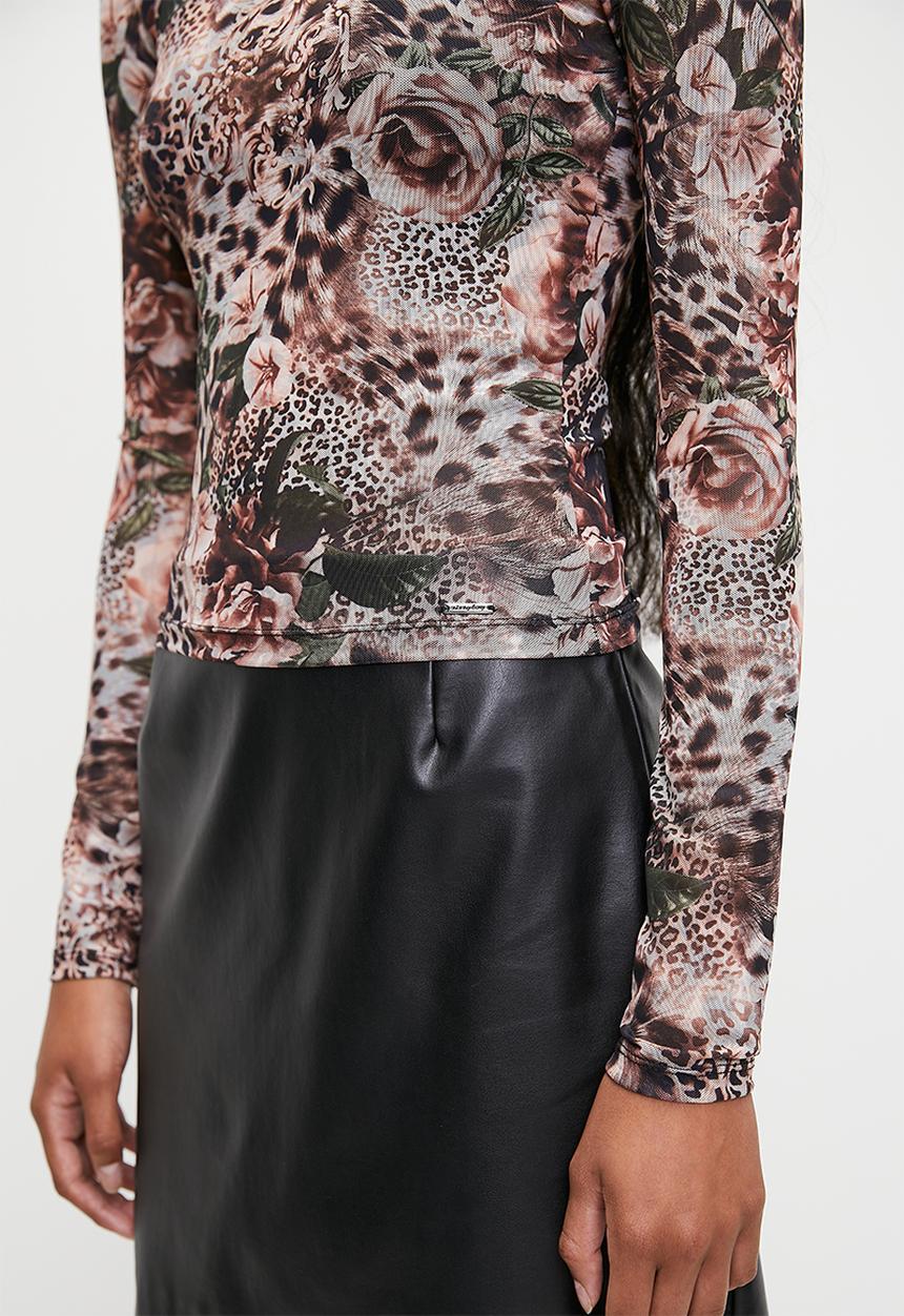 SISSY BOY - BREAK HEARTS: Mesh Long Sleeve Top - Blush Pink Multi