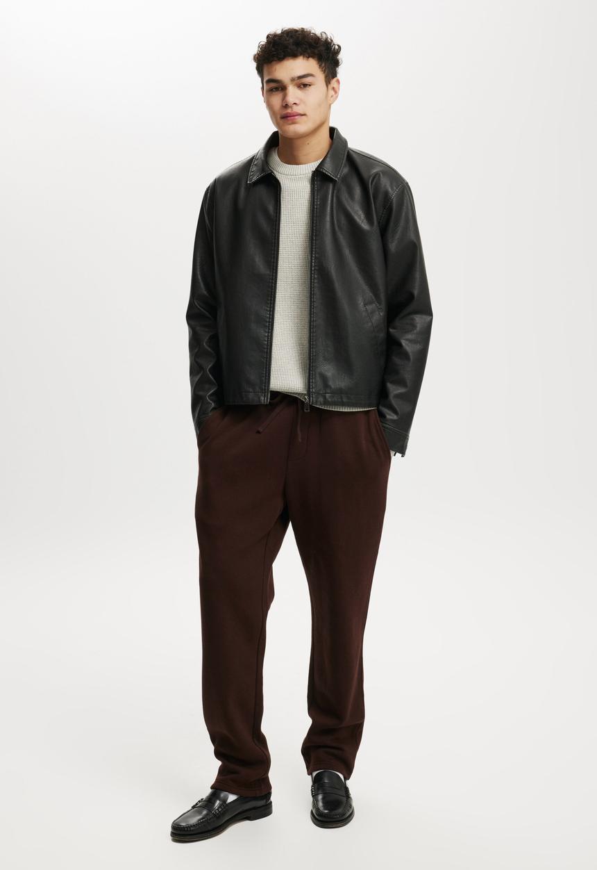 Cotton On - Relaxed track pant - dark oak