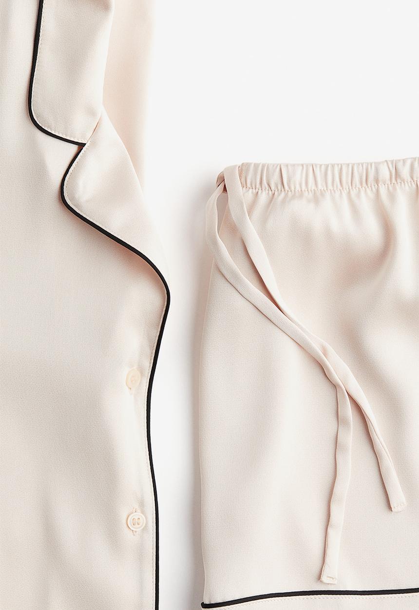 H&M - Satin pyjamas - light beige