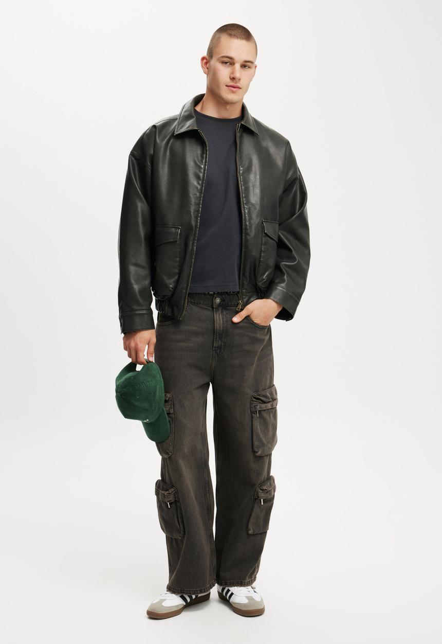 Cotton On - Super baggy jean - cargo downtown black