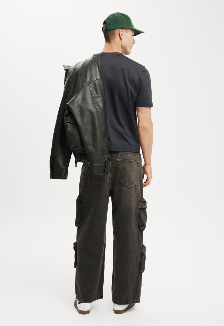 Cotton On - Super baggy jean - cargo downtown black