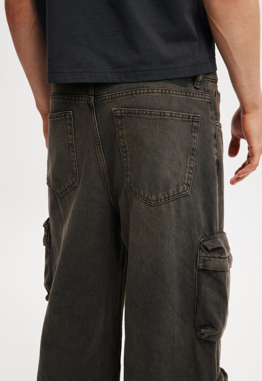 Cotton On - Super baggy jean - cargo downtown black