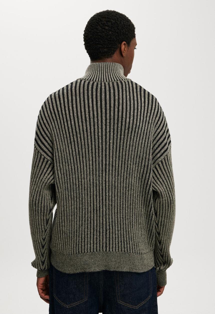 Cotton On - Zip through knit - black