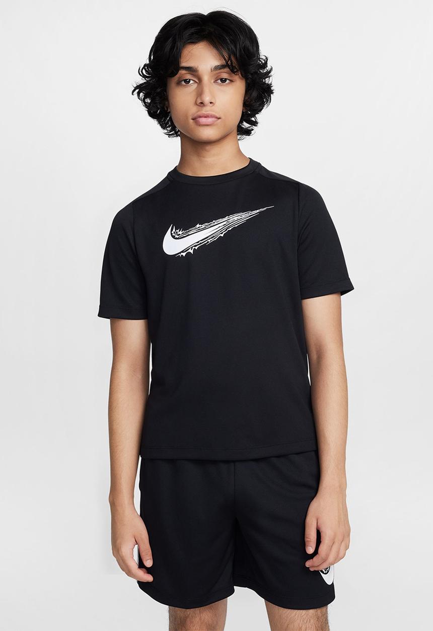 Nike - B Nk Df Multi Ss Top Hbr - Black/White