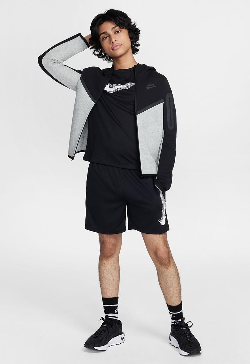 Nike - B Nk Df Multi Ss Top Hbr - Black/White