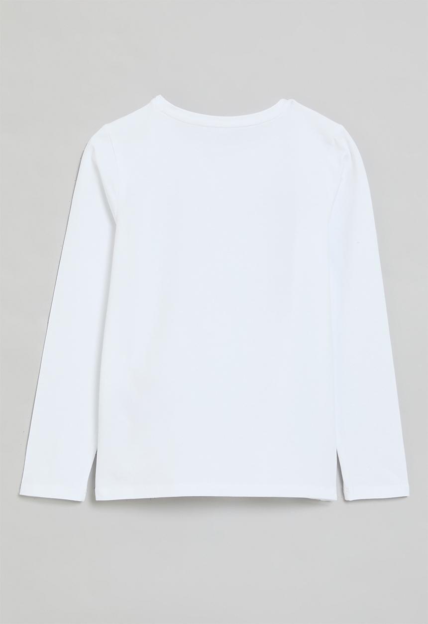 GUESS - Long sleeve T-shirt w glitter - pure white
