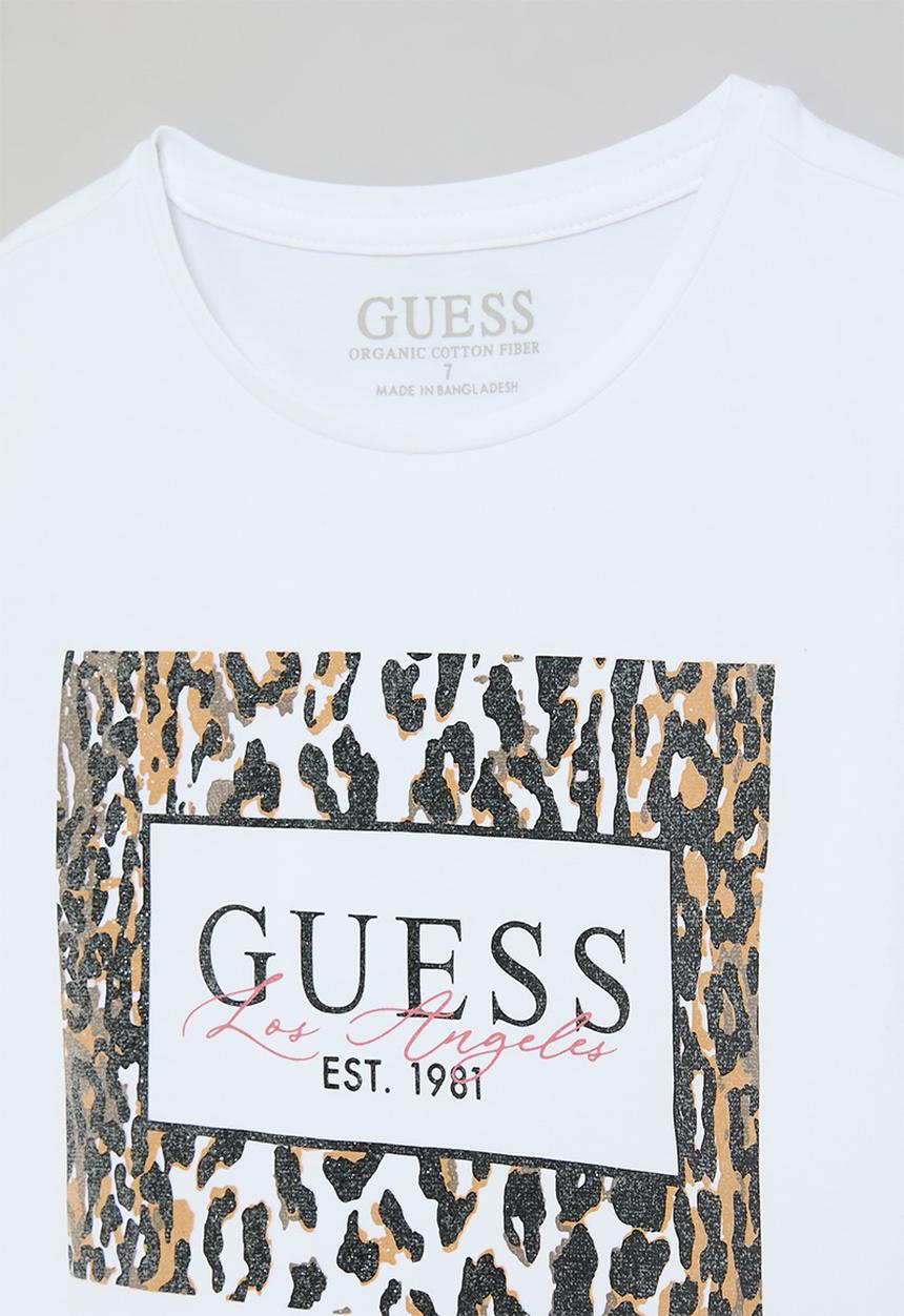 GUESS - Long sleeve T-shirt w glitter - pure white