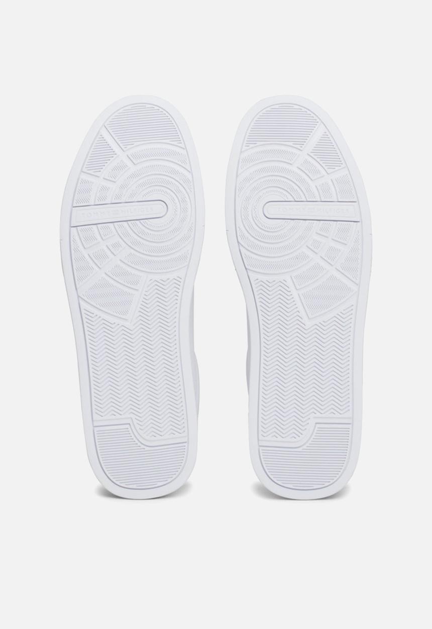 Tommy Hilfiger - TH Court Leather Grain Ess - White/Desert Sky