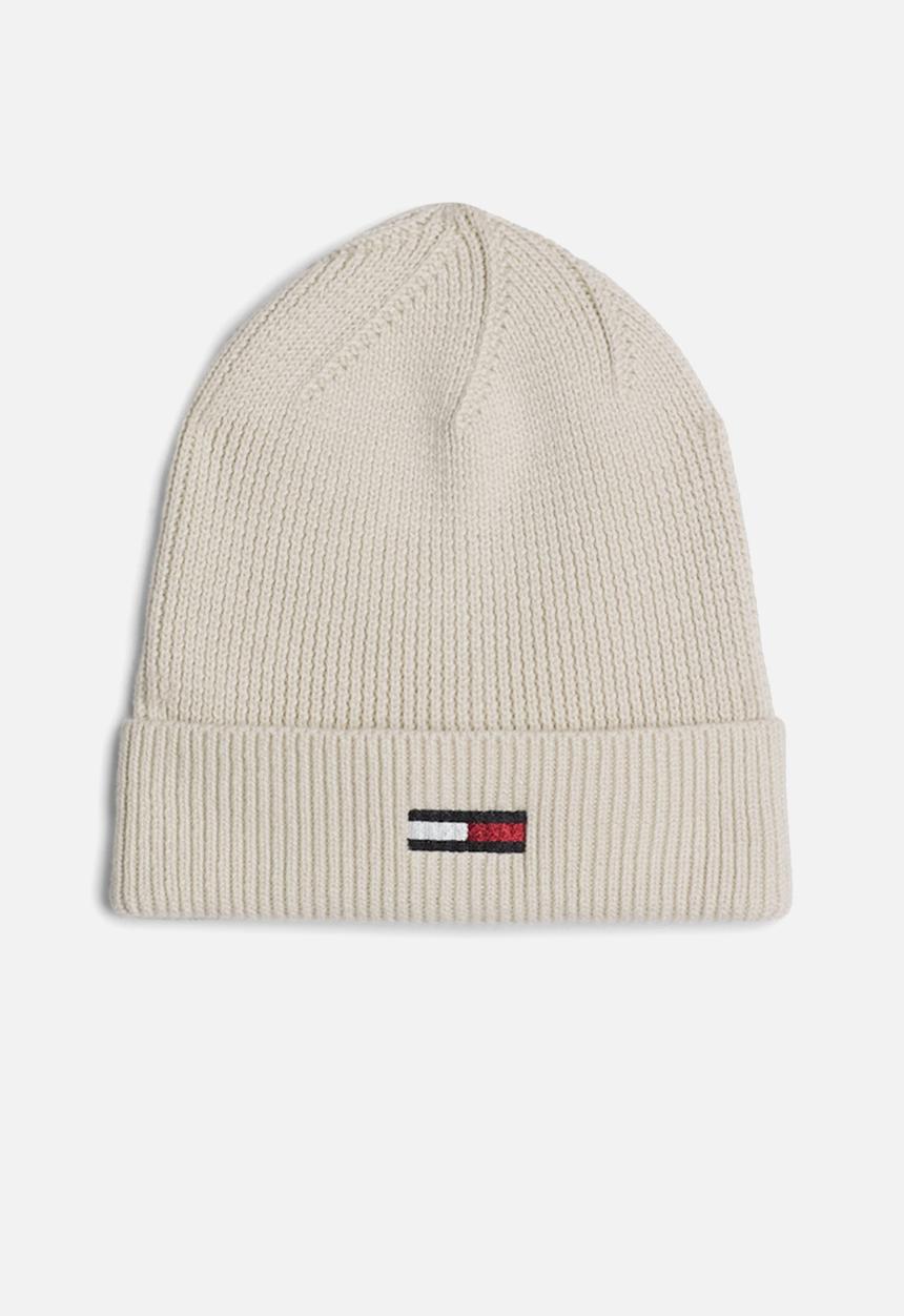 Tommy Hilfiger - Elongated flag beanie - beige