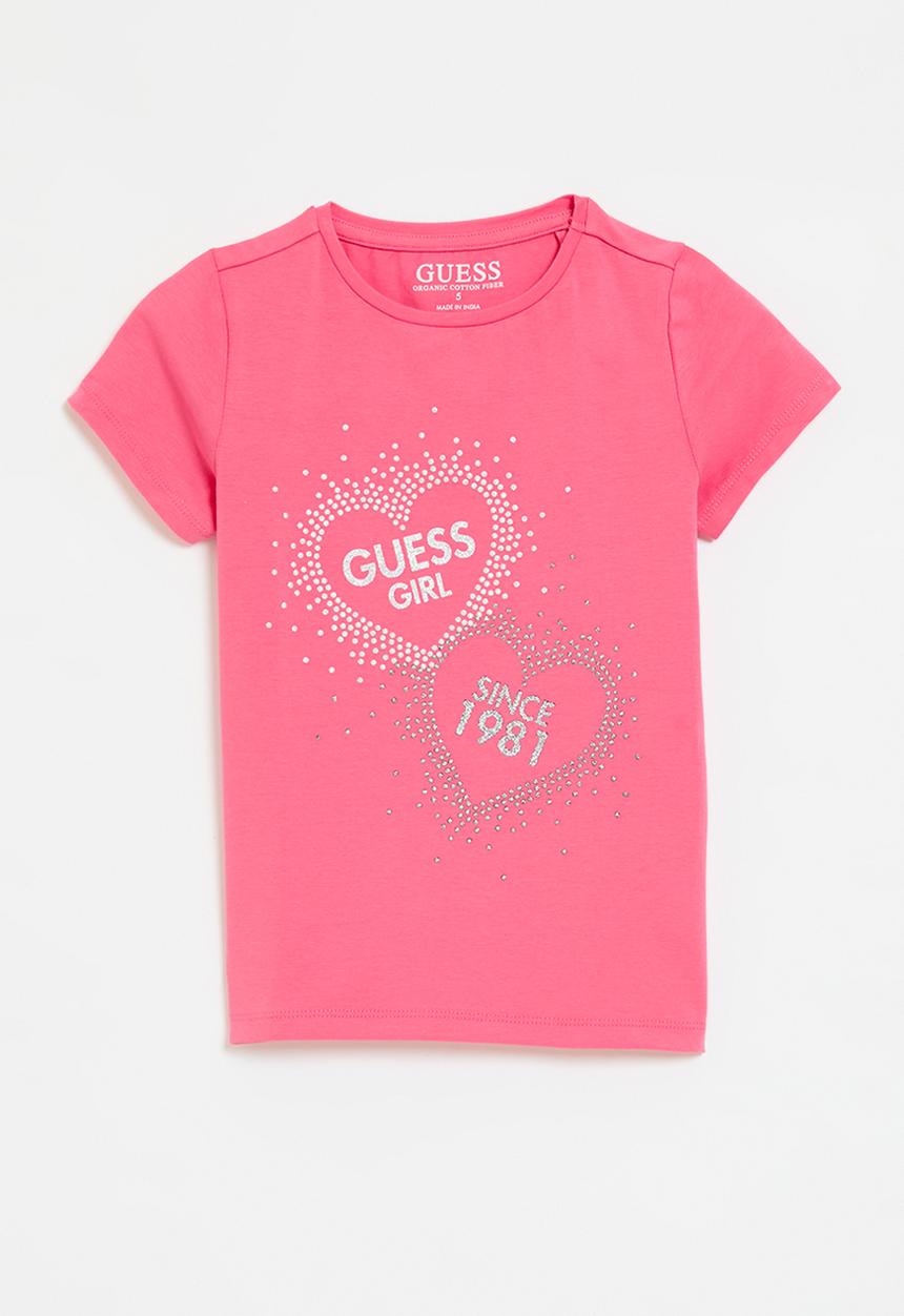 GUESS - Short sleeve T-shirt - fuchsia lipstick