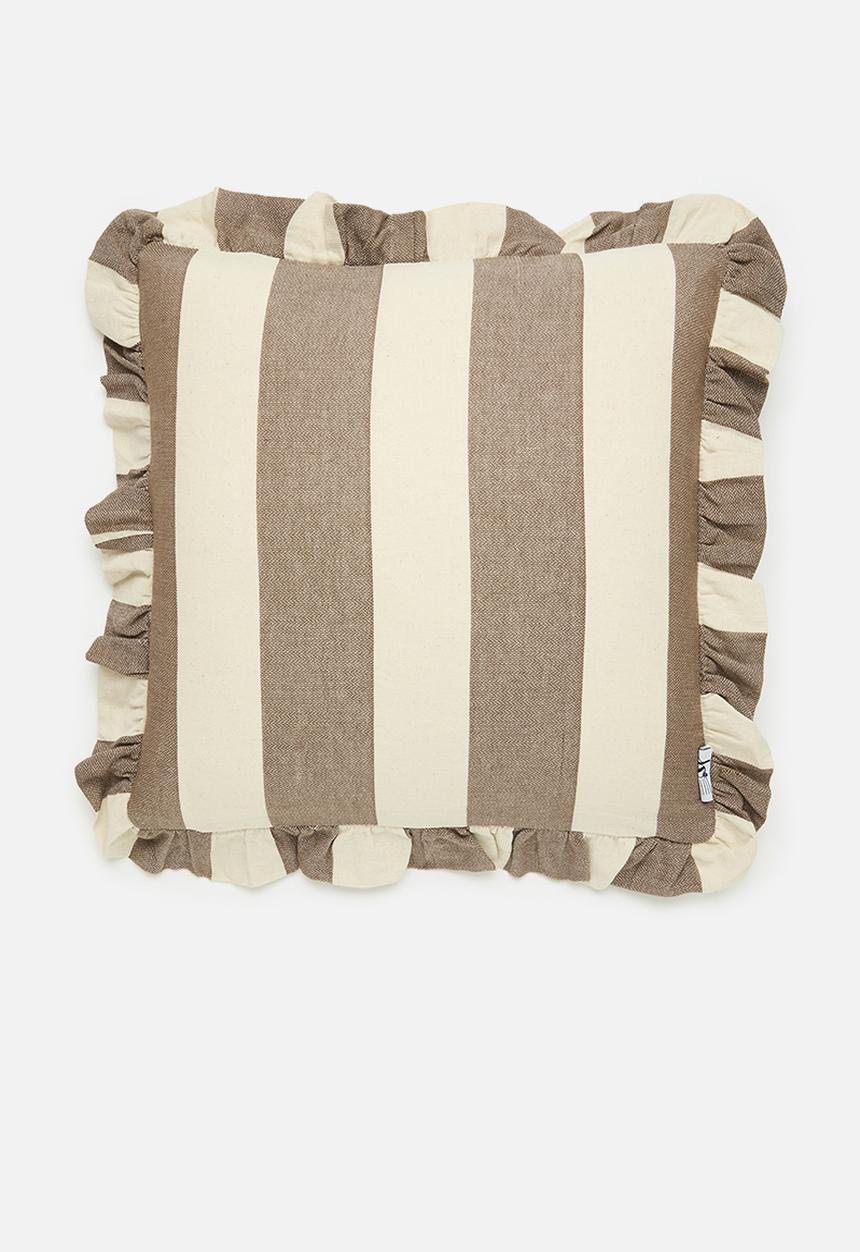 Sixth Floor - Fig woven cushion cover - neutral & brown
