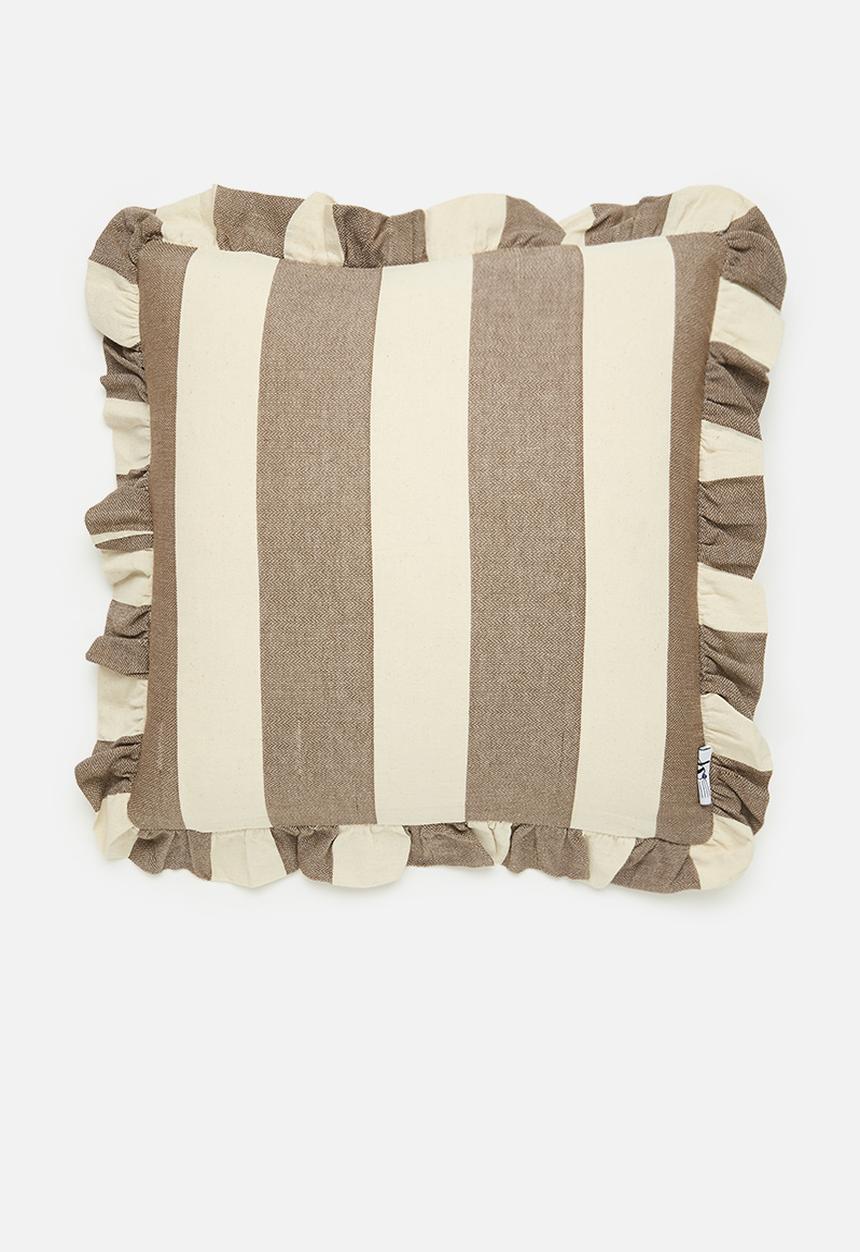 Sixth Floor - Fig woven cushion cover - neutral & brown