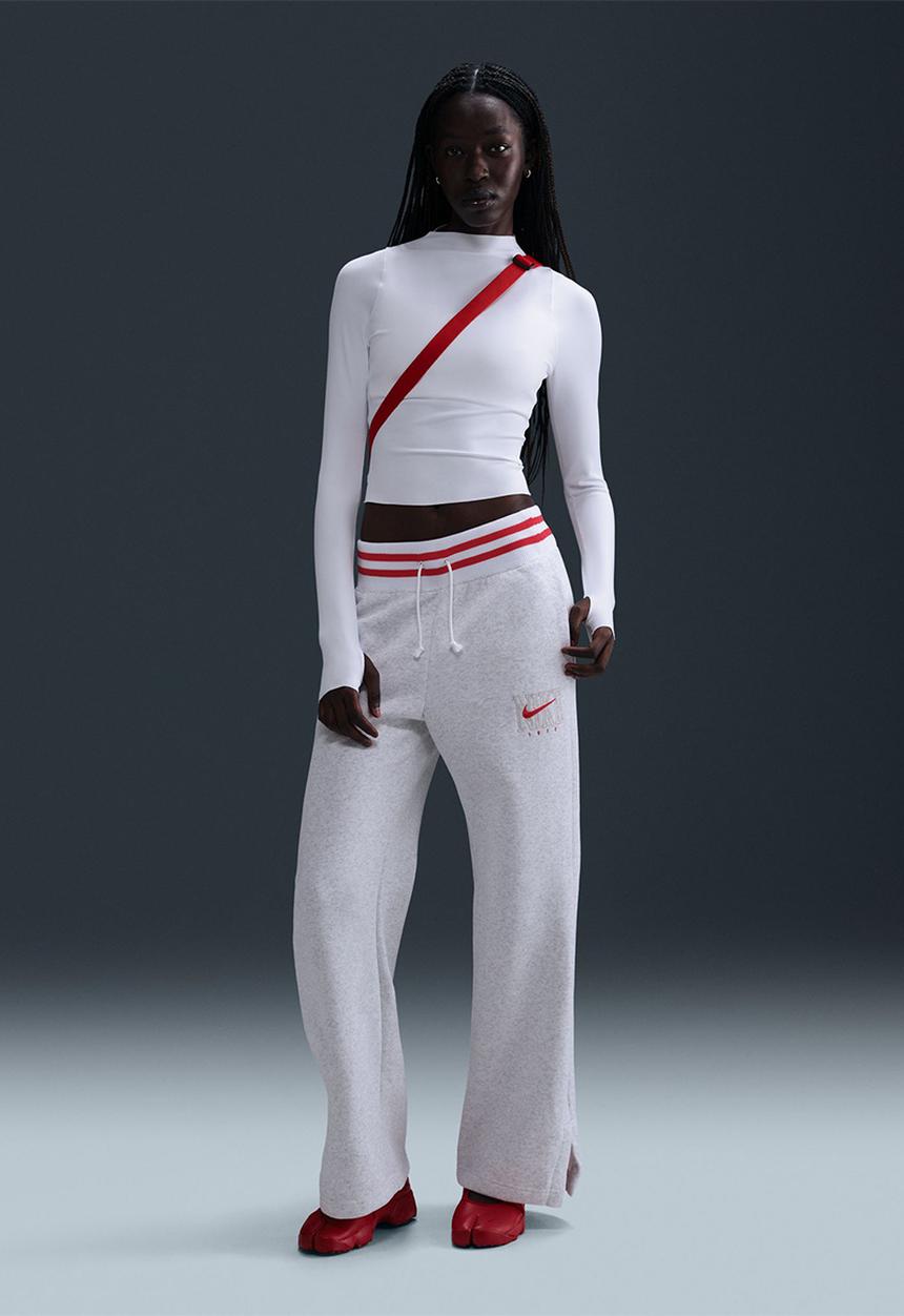 Nike - Nike Phoenix wide leg pant- Birch Heather