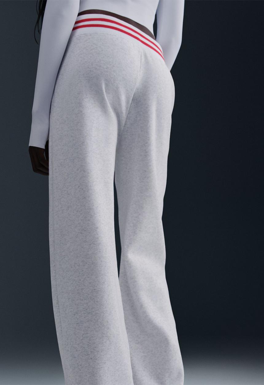 Nike - Nike Phoenix wide leg pant- Birch Heather