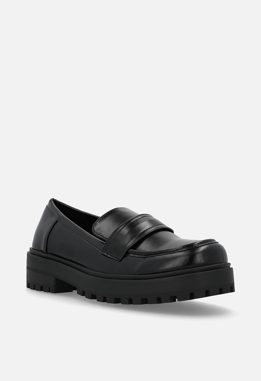 Cotton On - Lauren lug sole loafer - black textured