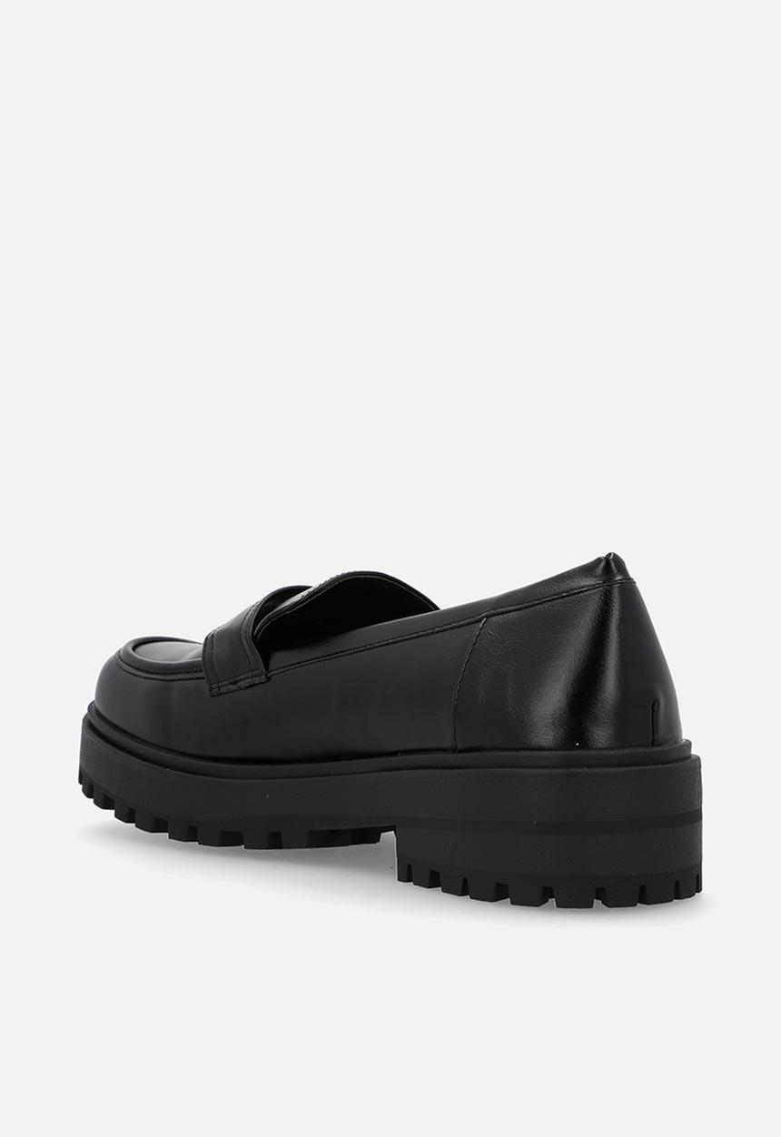 Cotton On - Lauren lug sole loafer - black textured