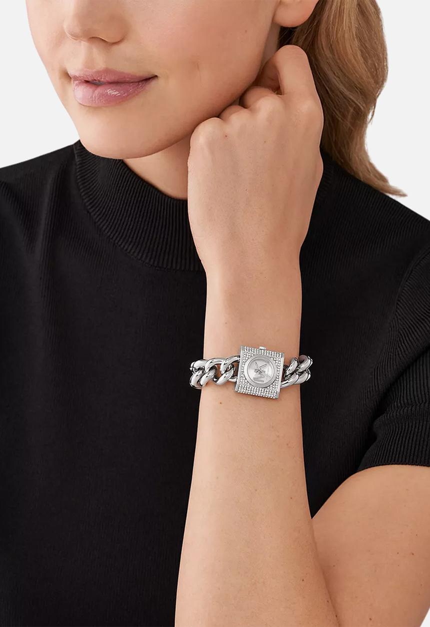 Michael Kors - Mk chain lock stainless steel watch - silver