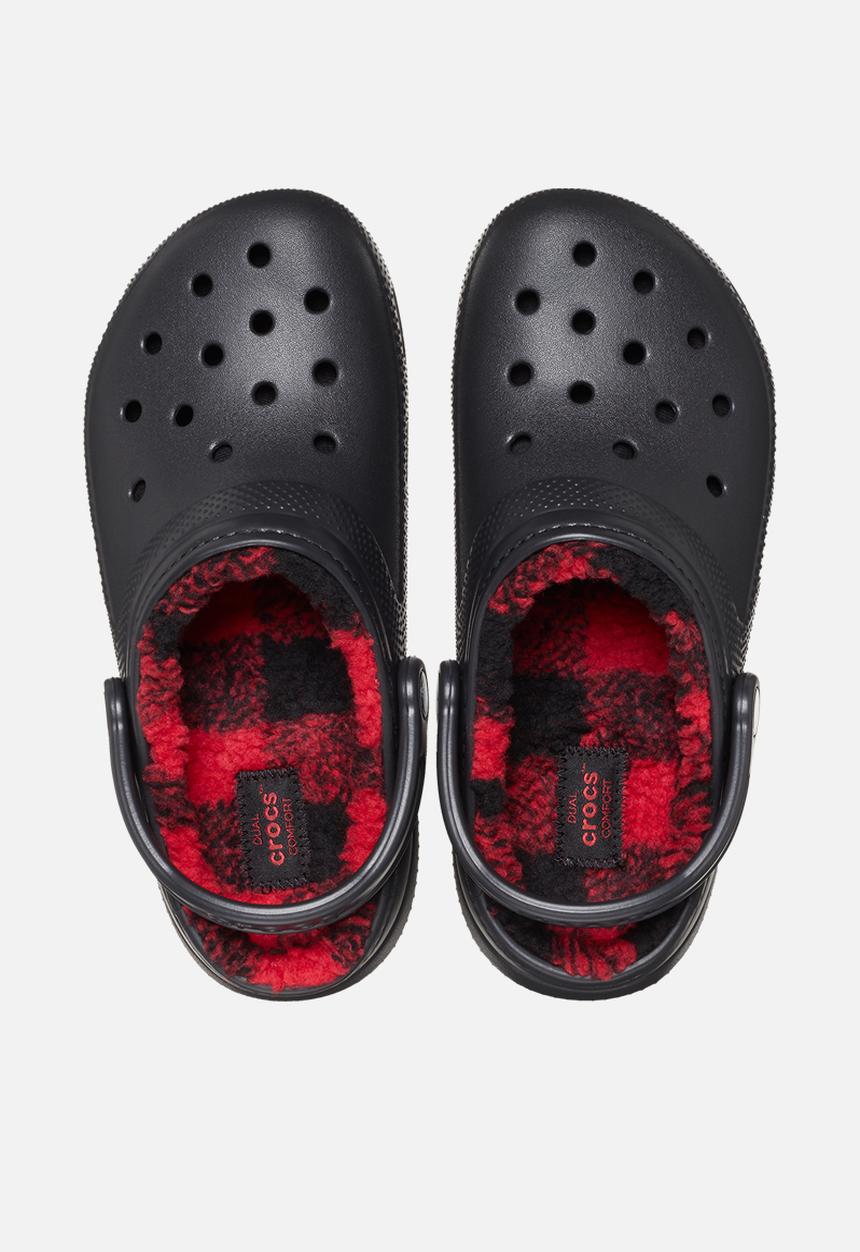 Crocs - Classic Lined Buff Check Clog - Black
