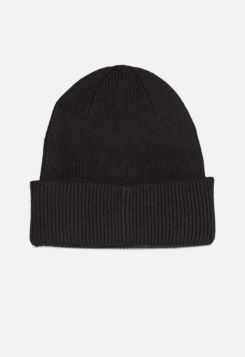 Calvin Klein - Cotton/Wool Fine Rib Beanie - Ck Black