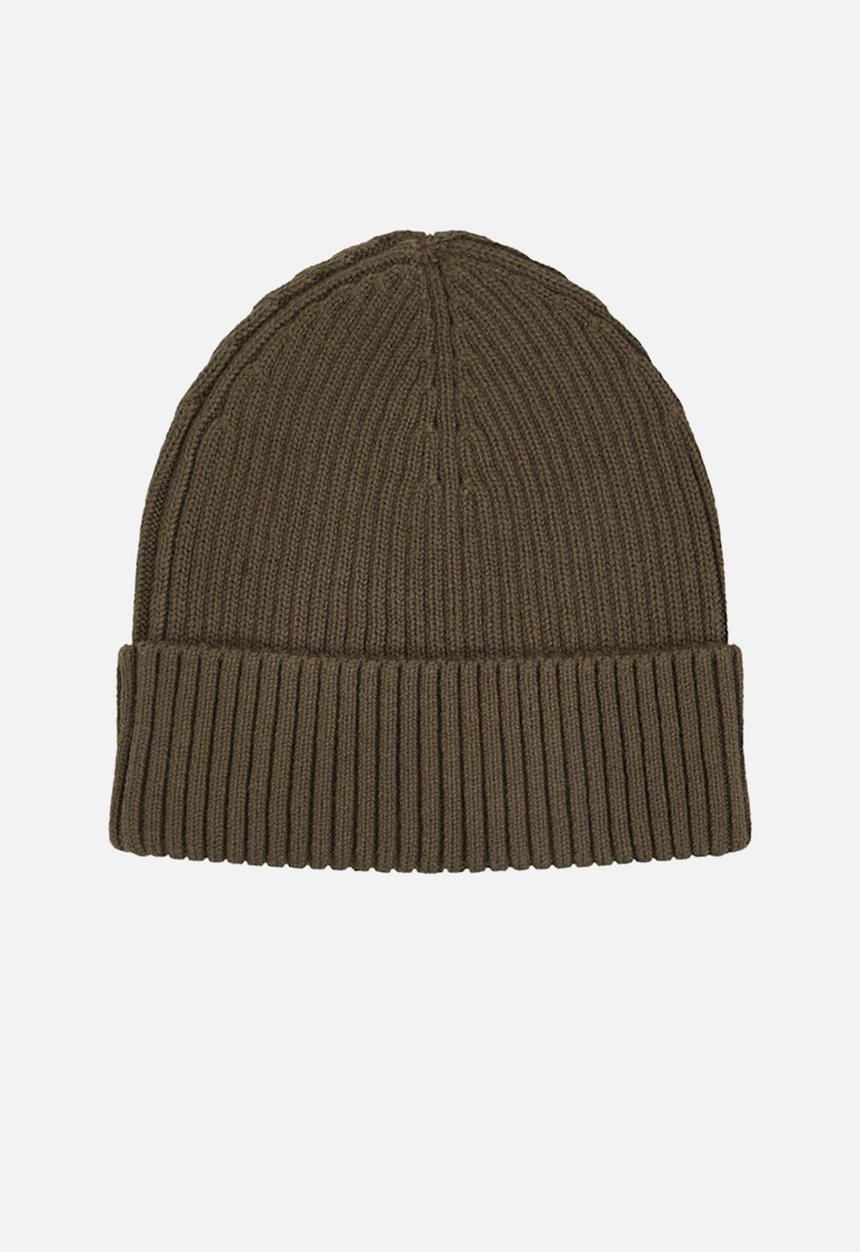 Calvin Klein - Classic Cotton Rib Beanie - Dark Olive