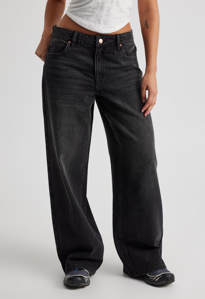 Factorie - Mid Rise Baggy Jean - Midnight Black