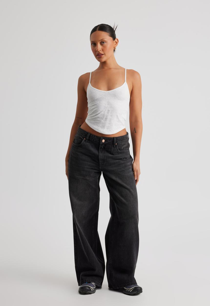 Factorie - Mid Rise Baggy Jean - Midnight Black