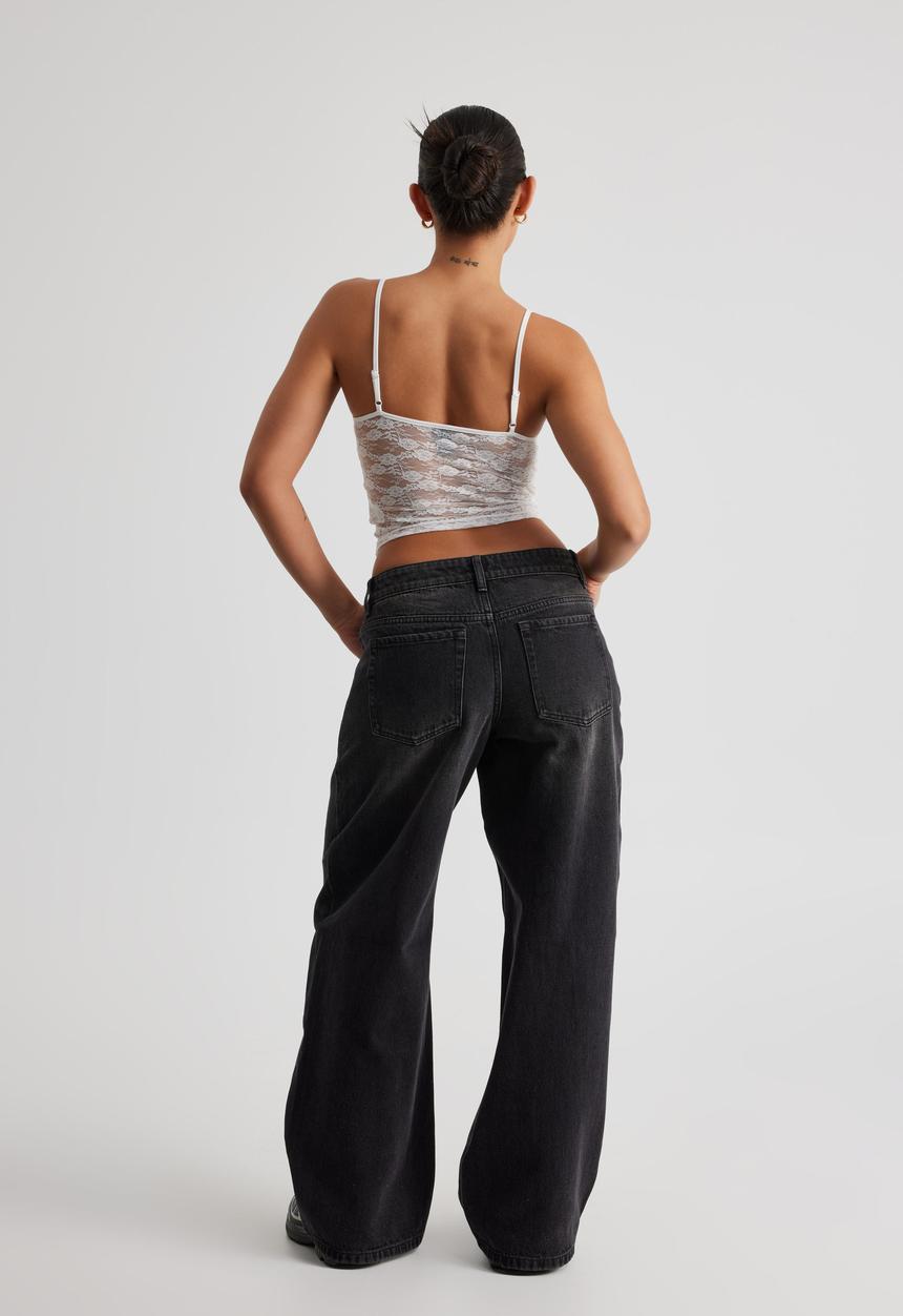 Factorie - Mid Rise Baggy Jean - Midnight Black
