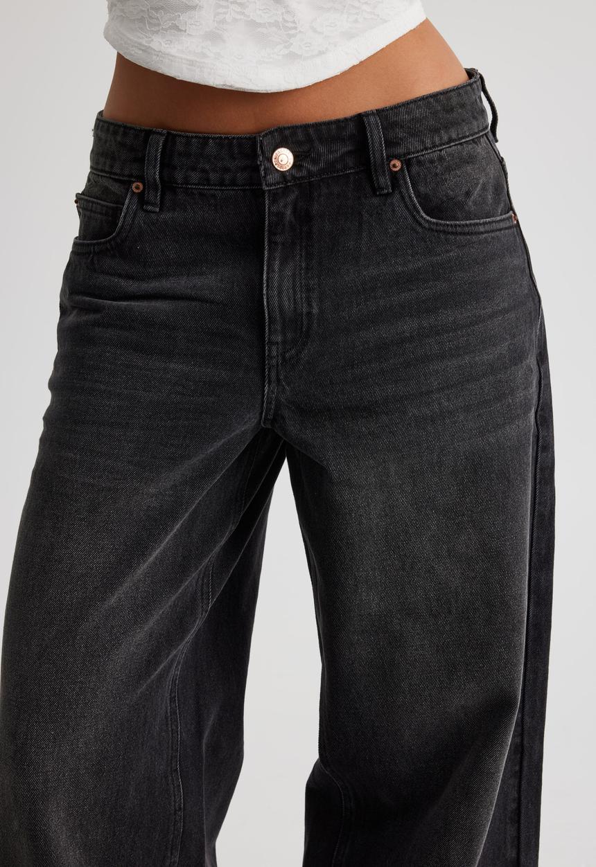Factorie - Mid Rise Baggy Jean - Midnight Black